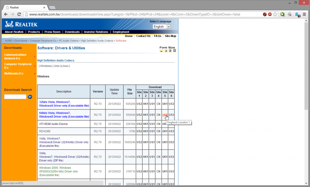 Λήψη-pame-a-jour-carte-son-realtek