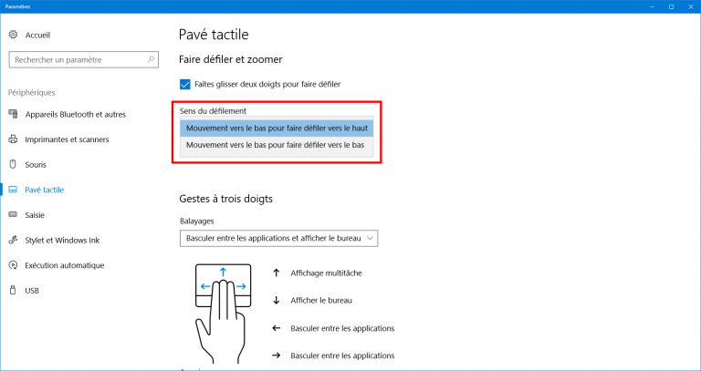 Inverser le sens de défilement de la souris sous Windows – Le Crabe Info