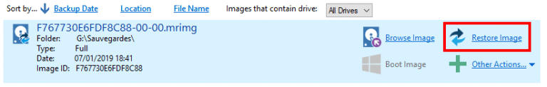 Windows : restaurer une image disque avec Macrium Reflect – Le Crabe Info
