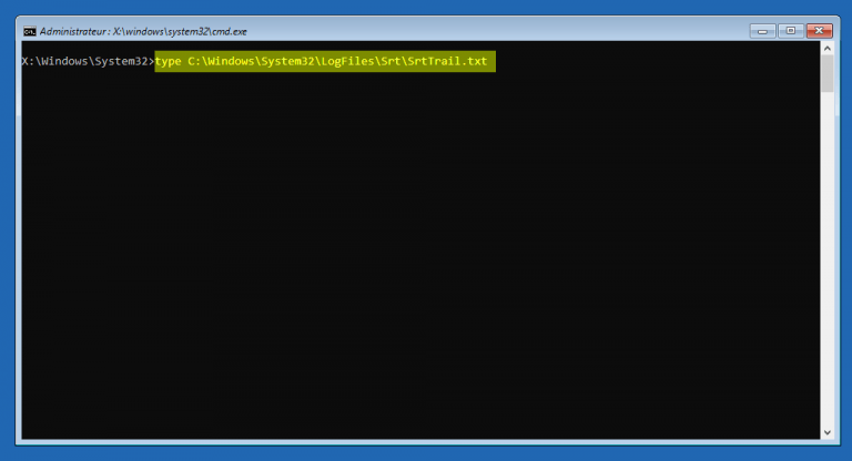 Fichier Journal C Windows System32 Logfiles Srt Srttrail Txt