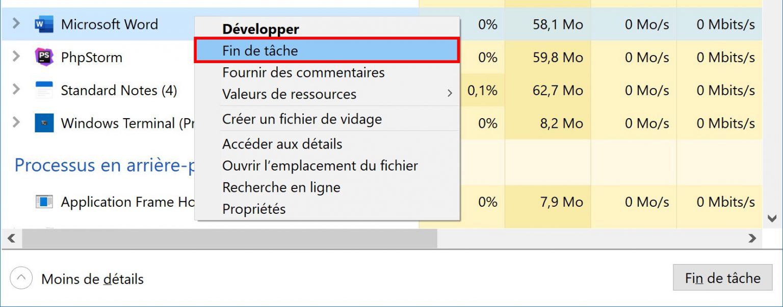 Forcer la fermeture d’un programme sur Windows [10, 8, 7] – Le Crabe Info