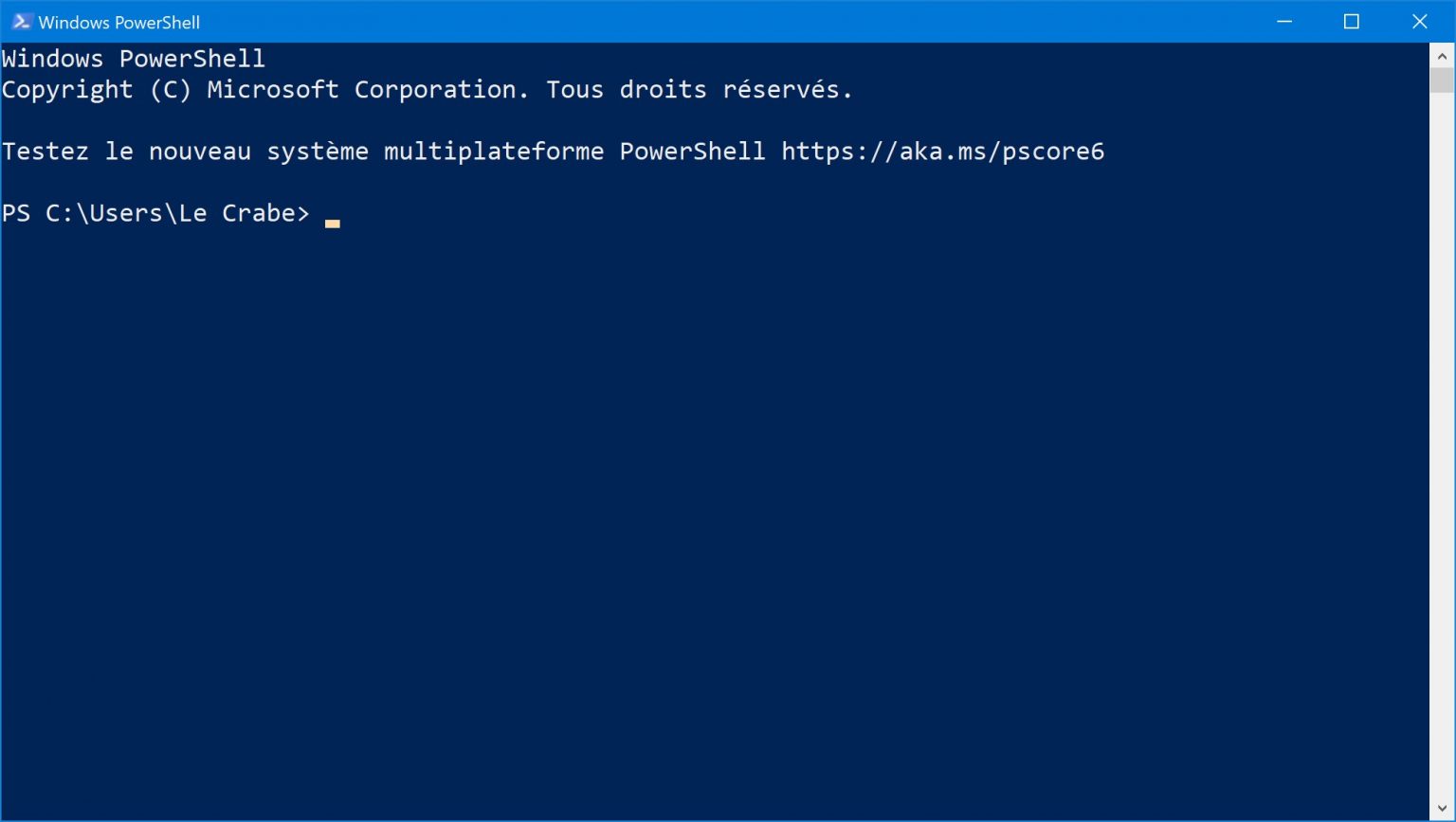 Ouvrir PowerShell sur Windows – Le Crabe Info