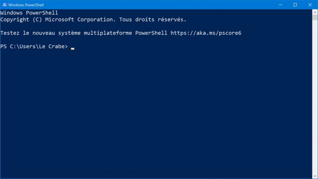 Ouvrir PowerShell sur Windows – Le Crabe Info