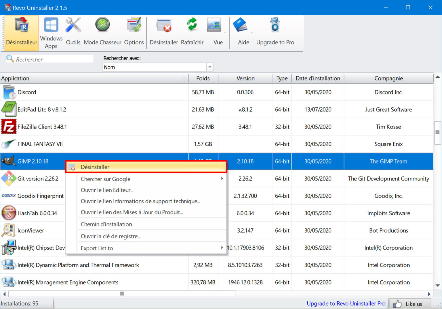 D SINSTALLER UN LOGICIEL visual data 6
