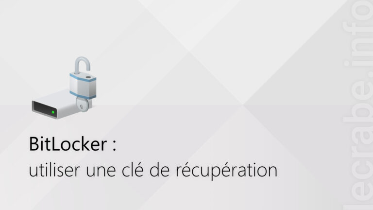 Bitlocker Demande Une Clé De Récupération à Chaque Démarrage