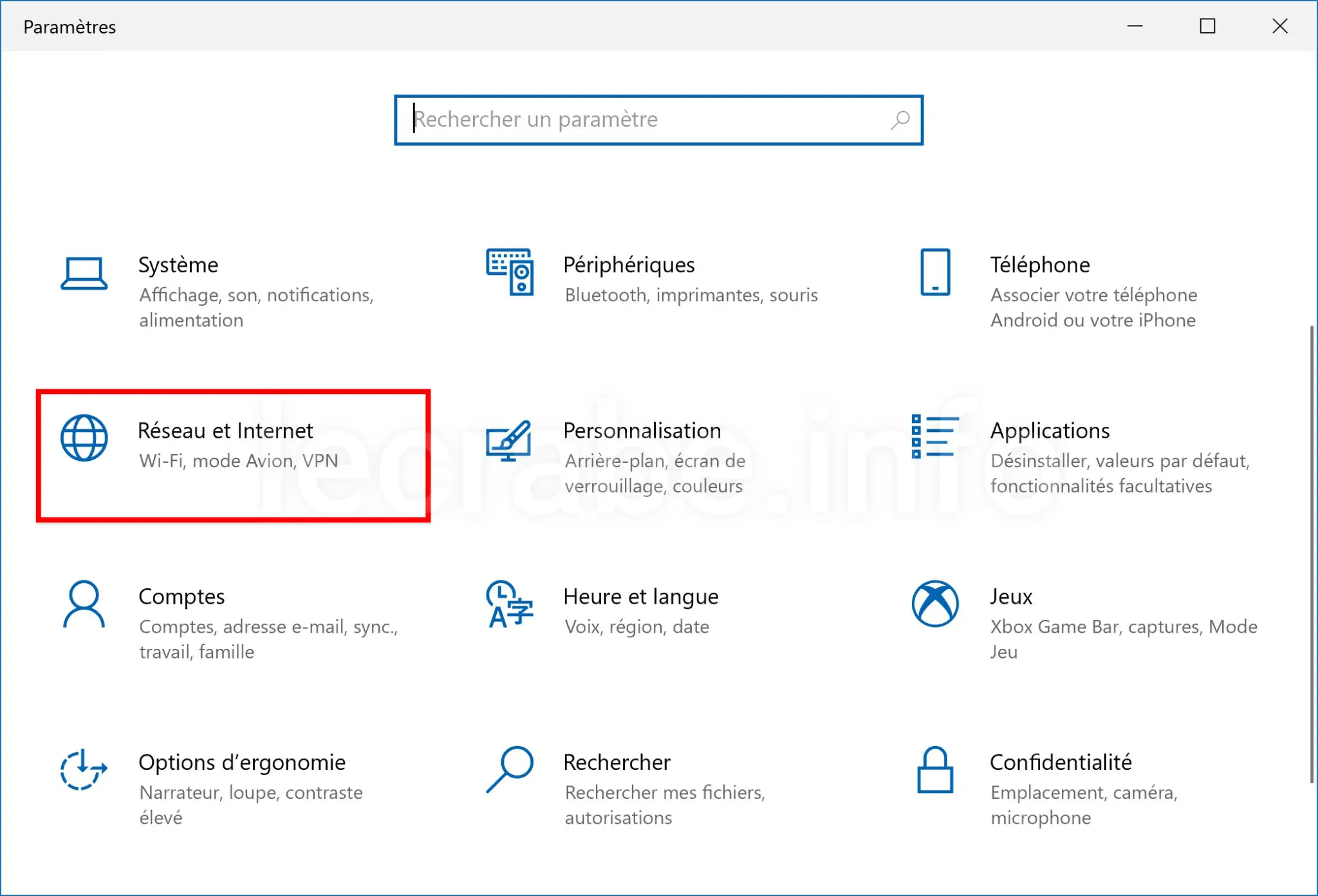 Ouvrir les Connexions réseau sur Windows – Le Crabe Info