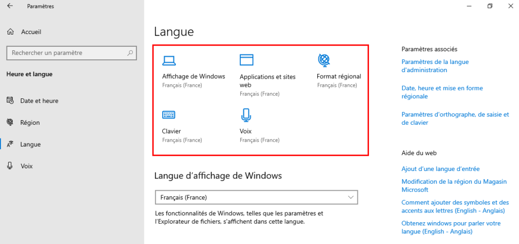 Changer la langue de Windows 10 – Le Crabe Info