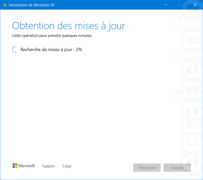 Mettre à jour Windows 10 vers une version plus récente