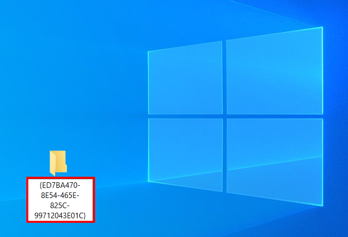 God Mode Windows 10,11 - coller le code dans renommer dossier