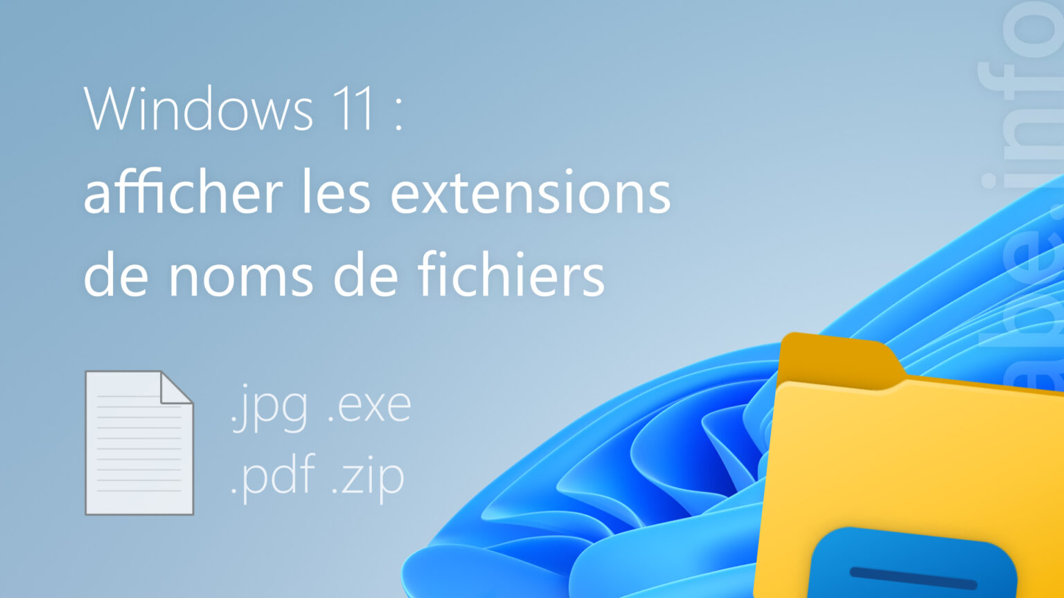 Windows 11 afficher les extensions de noms de fichiers Le Crabe Info
