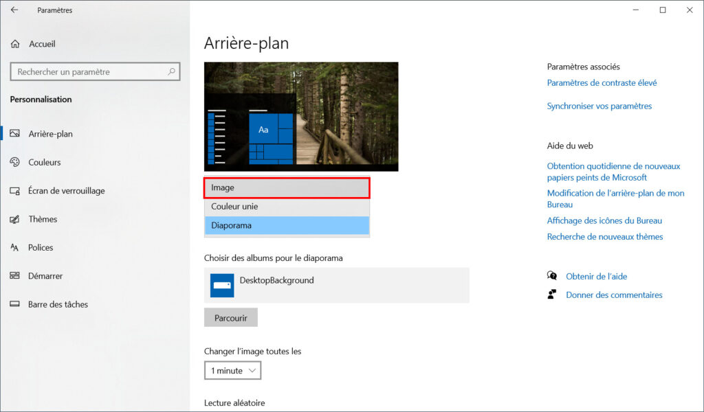 Windows 10 Thème - cliquer image