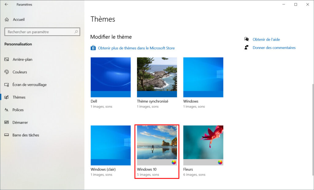 Windows 10 thème - windows 10