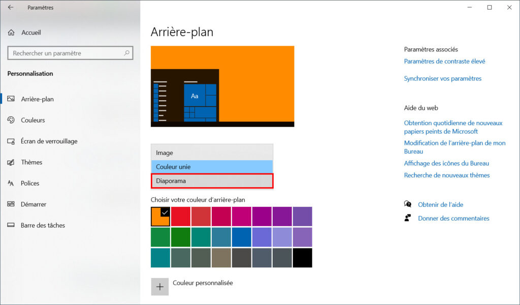 Windows 10 Thème - diaporama