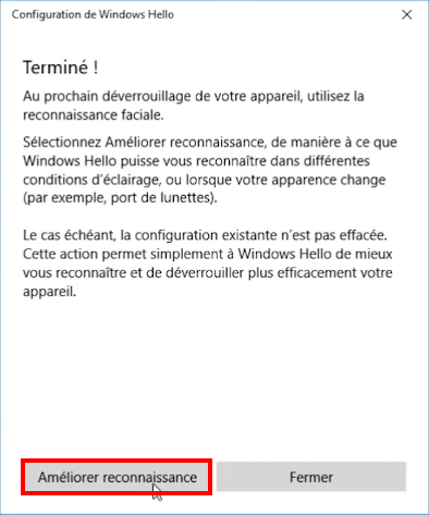 Windows Hello - 2e vidéo amélioration reconnaissance