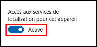Windows 10 confidentialité - Désactiver Localisations
