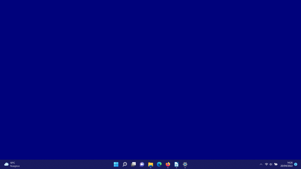 Windows 11 Personnaliser thème - Couleur unie sur bureau