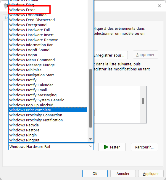 Windows 11 Personnaliser thème - Choisir son Windows Error