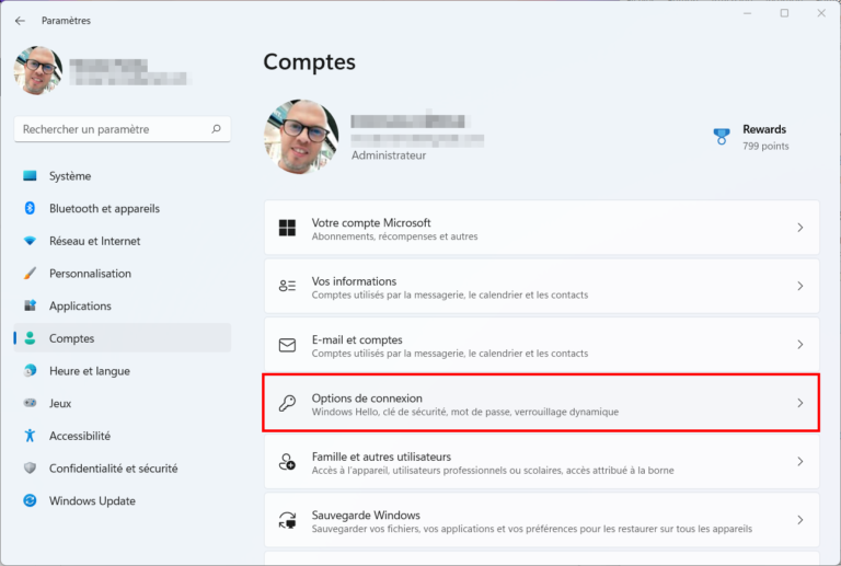 Windows 11 configurer Windows Hello (code PIN, empreinte digitale, visage) Le Crabe Info