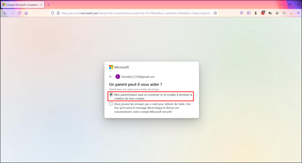Windows 10 Contrôle parental - Un parent peut m'aider