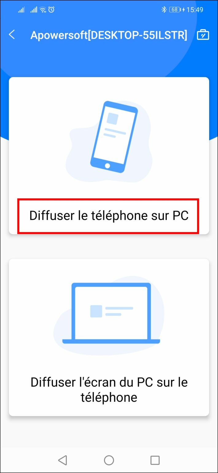 afficher l’écran de votre téléphone Android/iPhone sur PC
