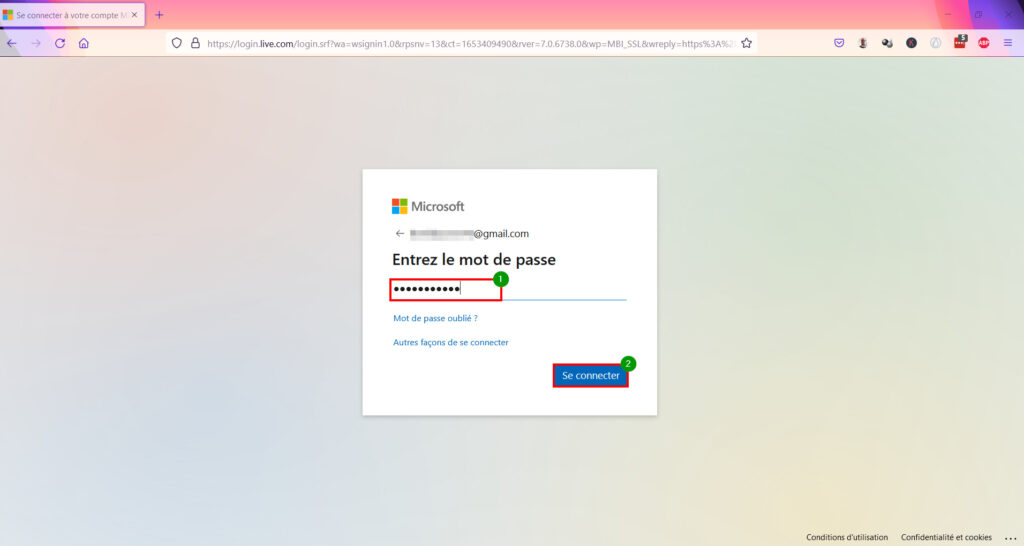 Contrôle Parental Windows 11 - Compte Microsoft enfant taper mot de passe