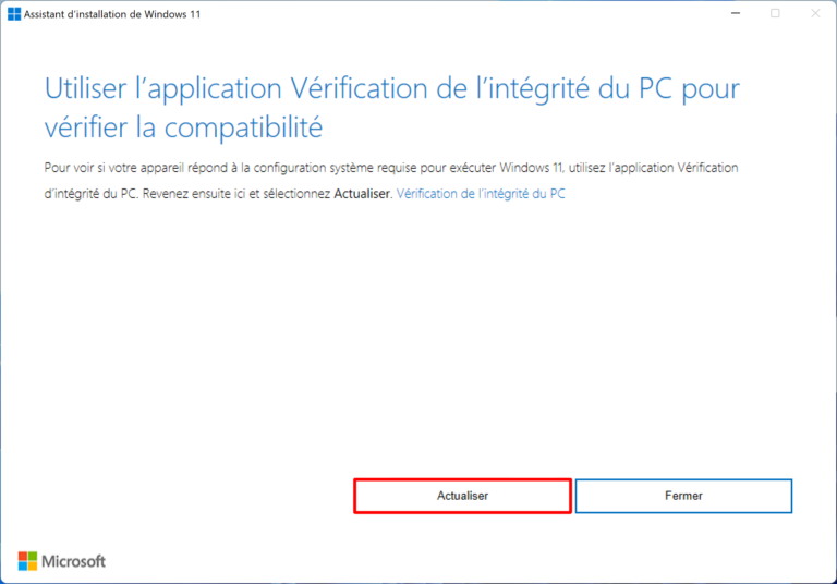 Mettre à jour Windows 11 avec l’assistant d’installation Le Crabe Info