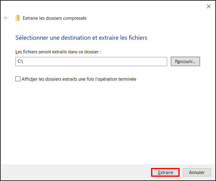 Snappy Driver Installer Origin - Extraire les fichiers