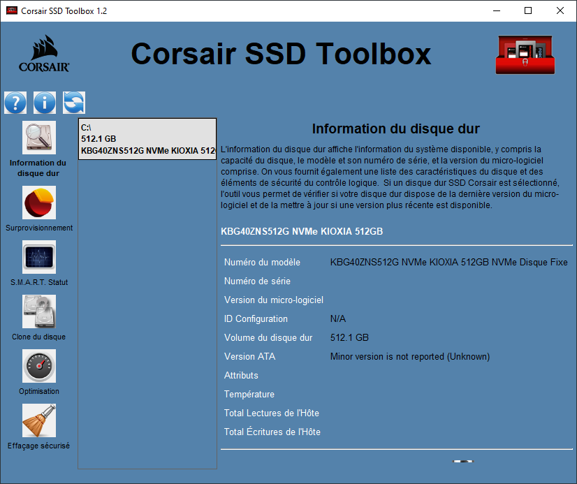 Mise à jour Firmware SSD - outil Corsair