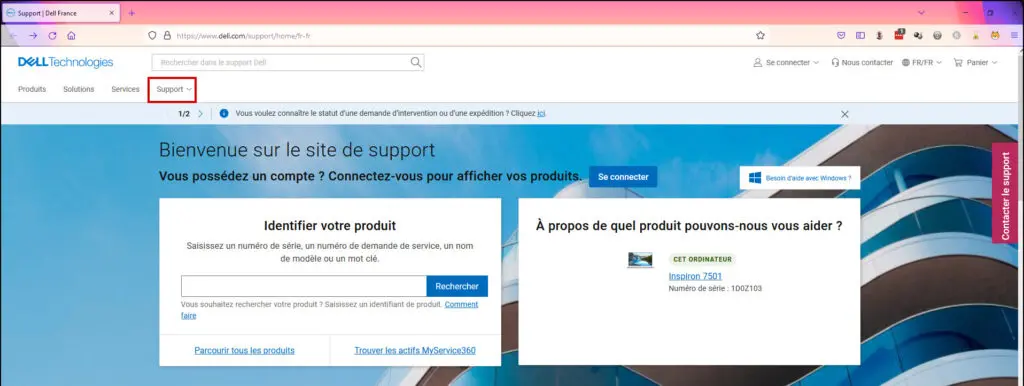 Mise à jour Firmware SSD - Site Dell Support