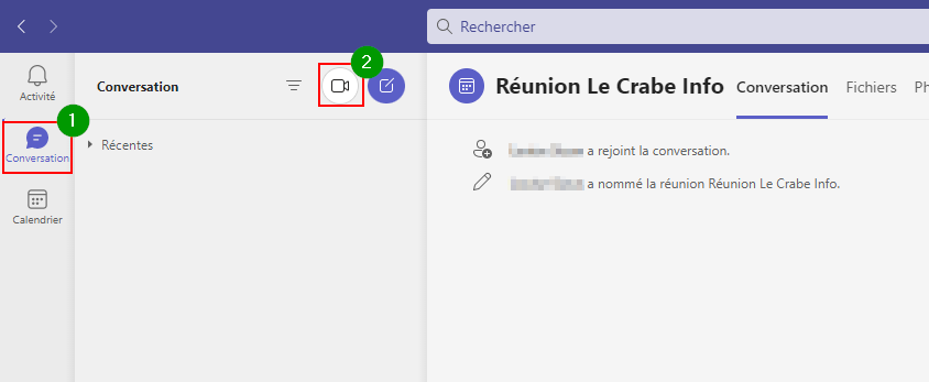 Fond d'écran Teams - Démarrer une réunion depuis l'application Microsoft Teams