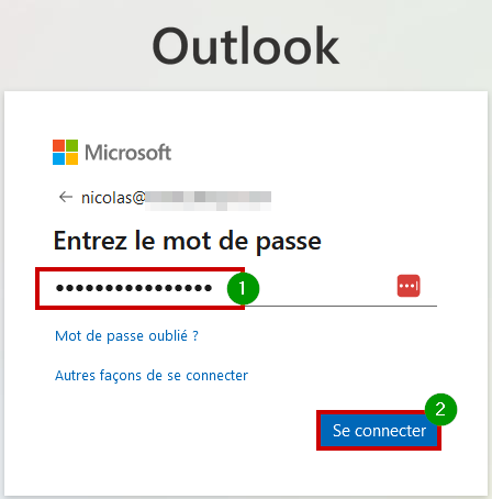 Outlook.com créer signature mail - mot de passe Se connecter