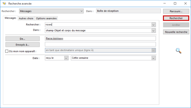 Outlook : faire une recherche de mail par date – Le Crabe Info