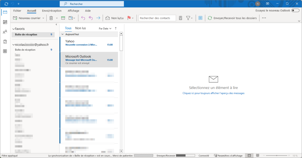 Outlook connecter compte mail - Outlook connecté avec e-mail