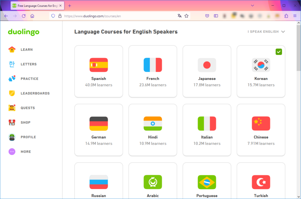 Créer un compte Duolingo sur PC. Plus de 40 langues à apprendre.