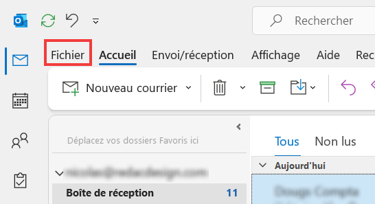 Outlook accusé de réception - Ouvrir Fichier