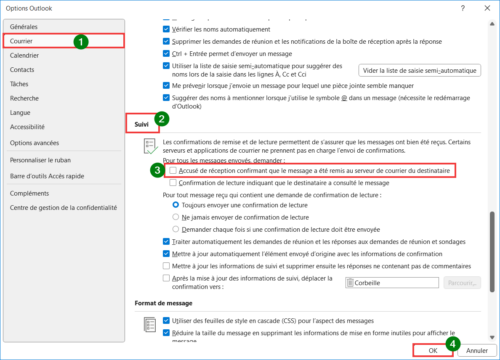 Outlook : comment activer l’accusé de réception d’un mail – Le Crabe Info