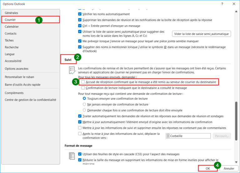 Outlook : comment activer l’accusé de réception d’un mail – Le Crabe Info