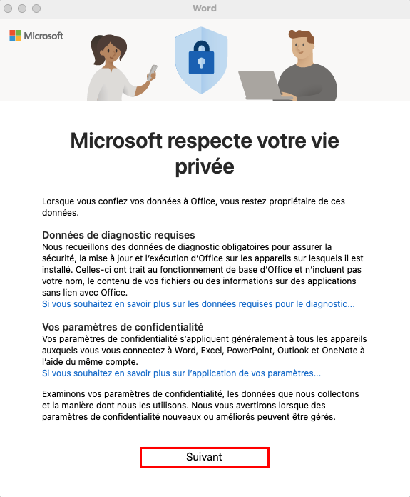 Information sur Microsoft qui respecte votre vie privée