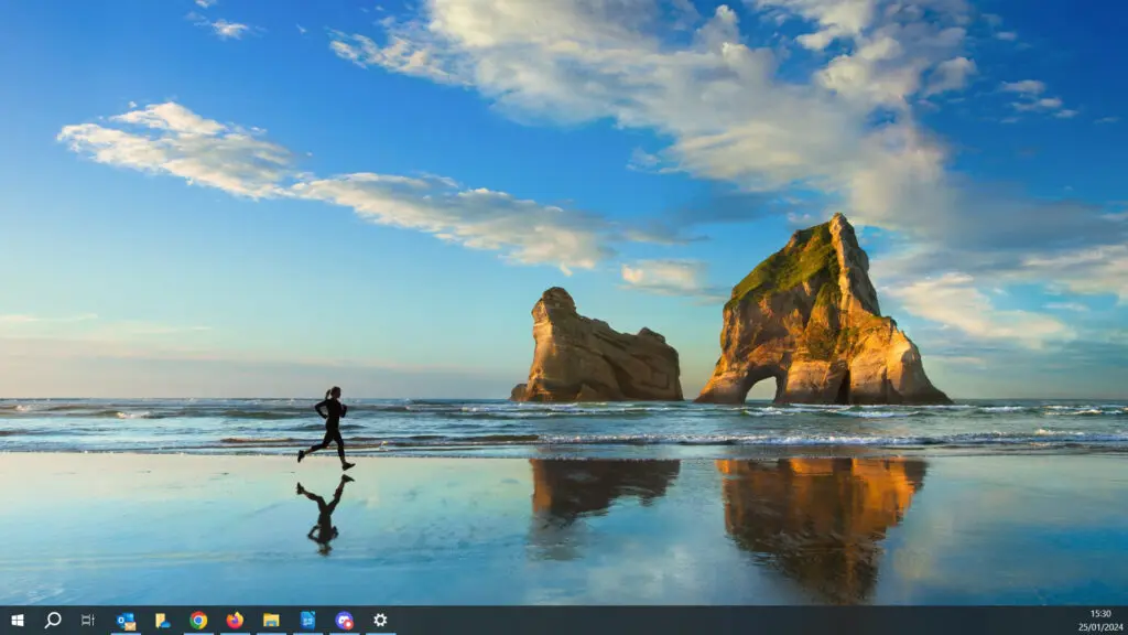 Fond d'écran proposé par Microsoft sur Windows 10