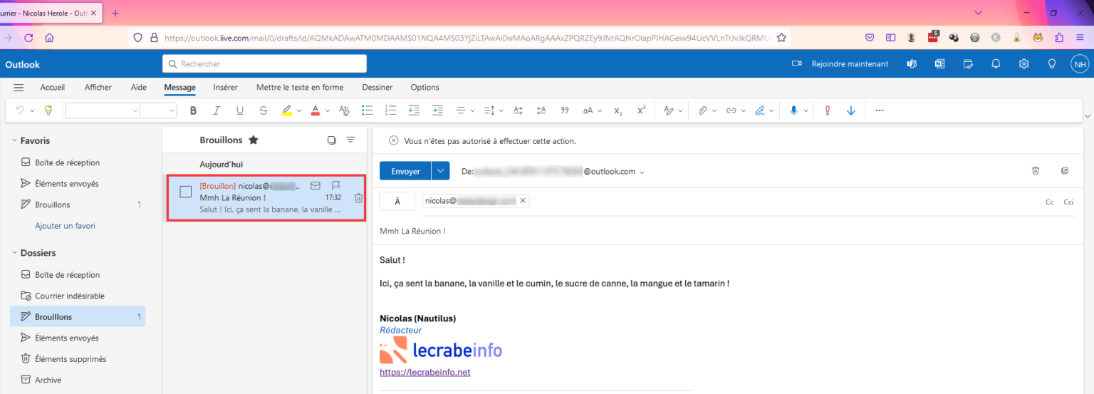 comment faire un envoi groupé sur outlook