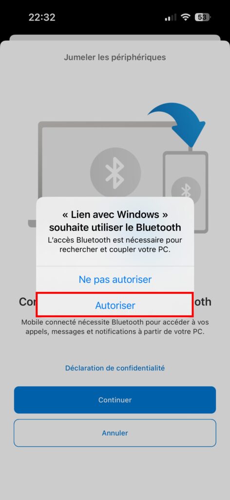 préparer utiliser iMessage Windows 11 jumeler iPhone