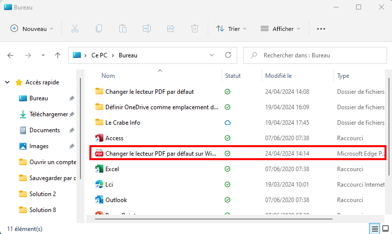 Changer le lecteur PDF sur Windows 11 - Ouvrir un document PDF avec