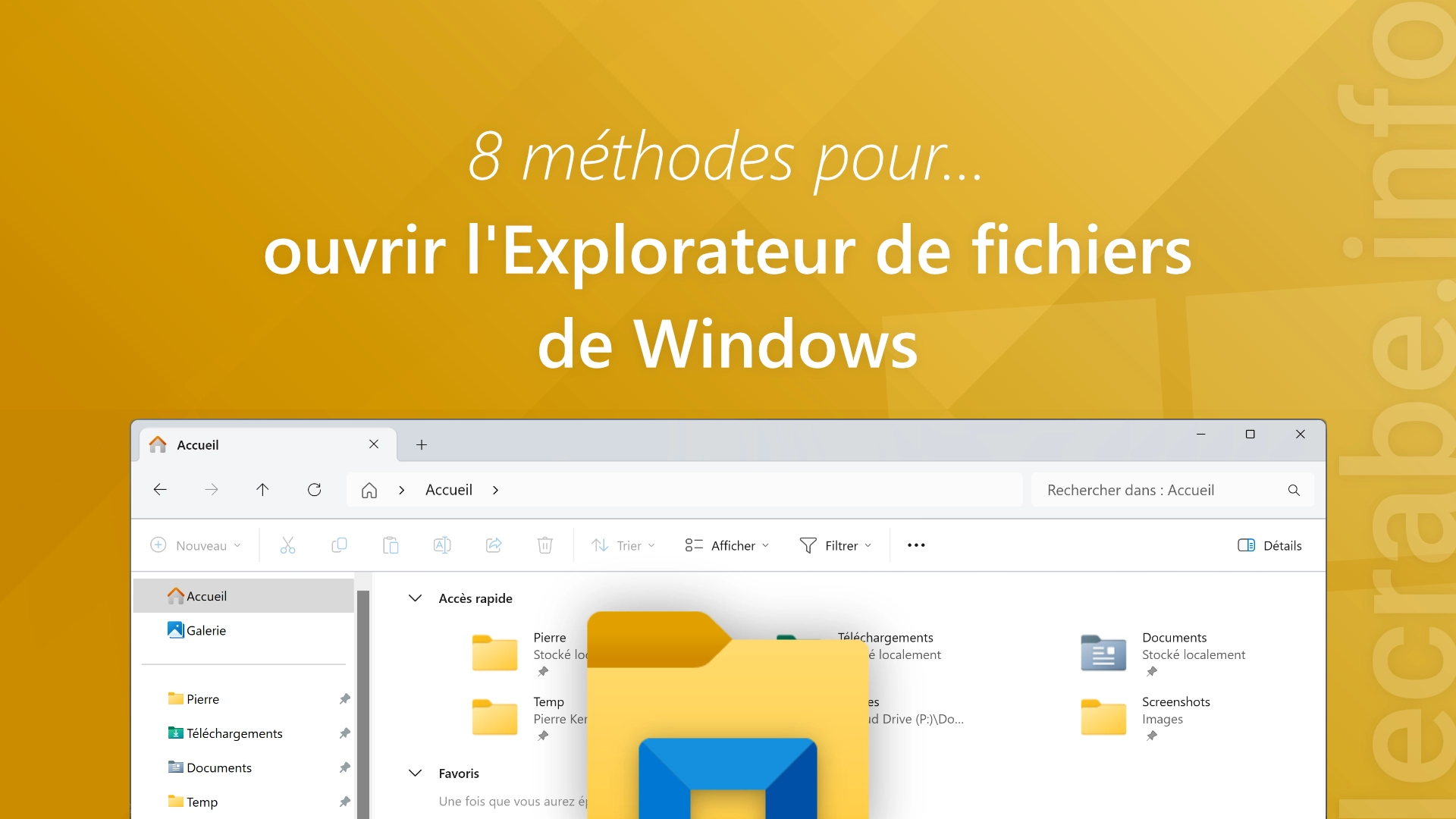 8 méthodes pour ouvrir Explorateur de fichiers de Windows