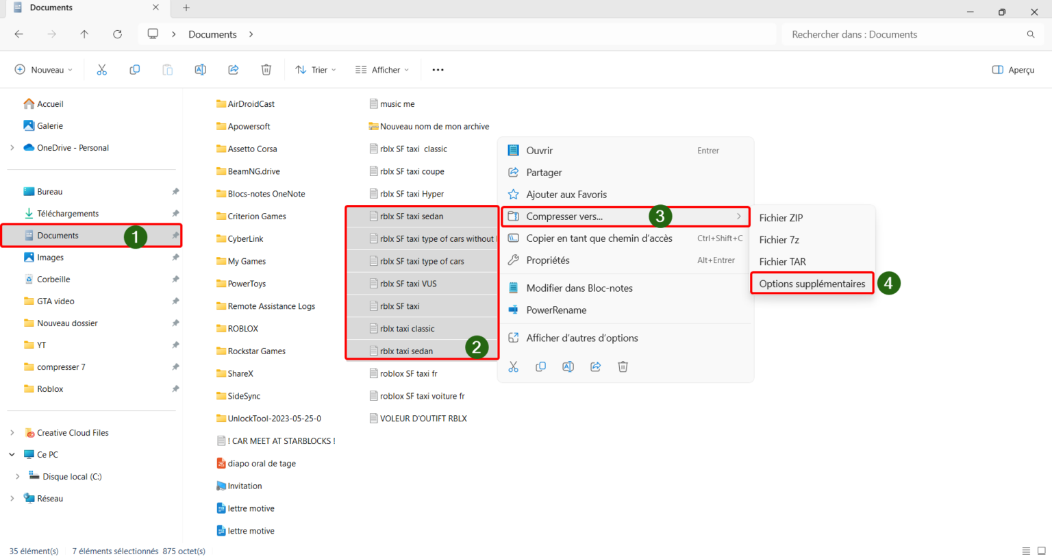 Windows 11 : comment créer des archives 7z ou TAR avec l’Explorateur de ...