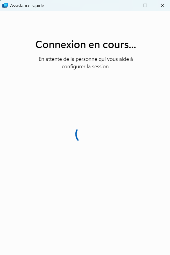 Connexion avec assistant à distance