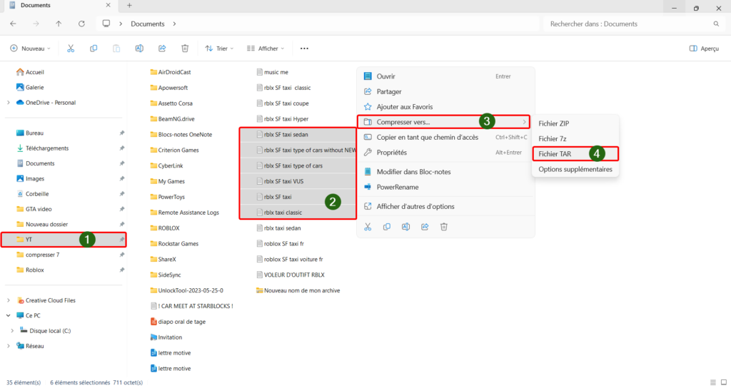 Windows 11 : comment créer des archives 7z ou TAR avec l’Explorateur de ...