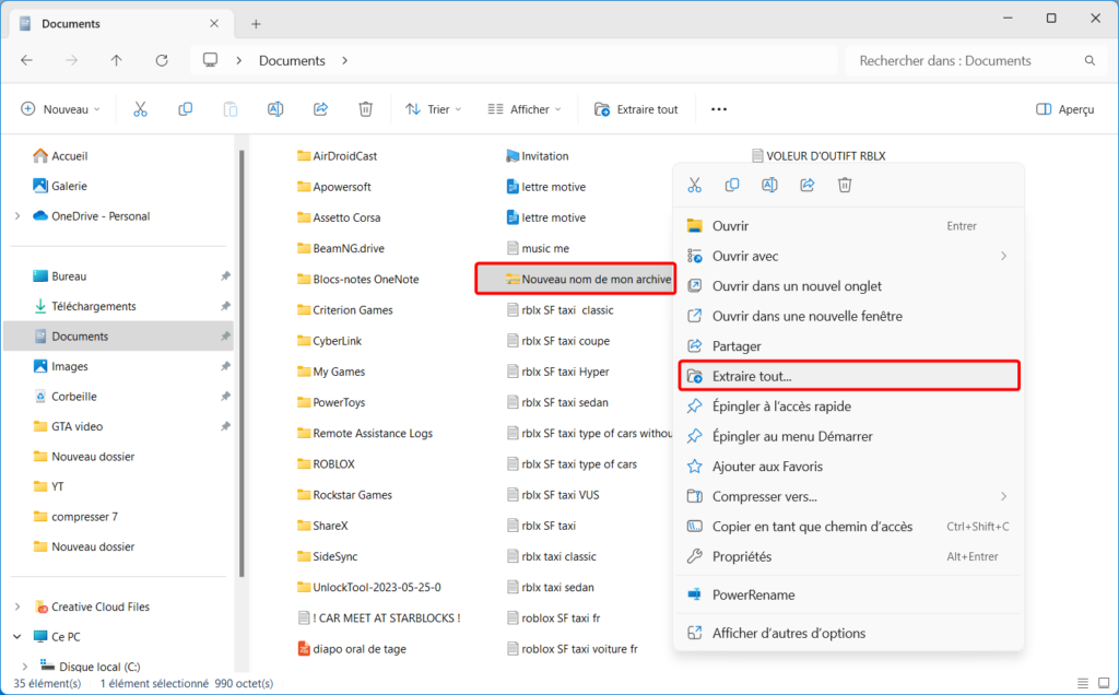 Windows 11 : comment créer des archives 7z ou TAR avec l’Explorateur de ...
