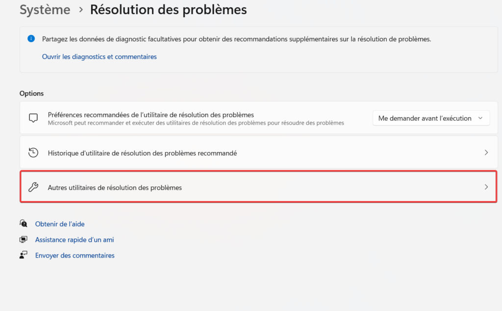 le bluetooth a disparu ou ne fonctionne plus - autres utilitaires de résolution des problèmes