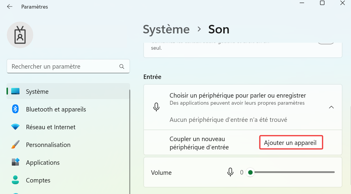 Son Ajouter un appareil
