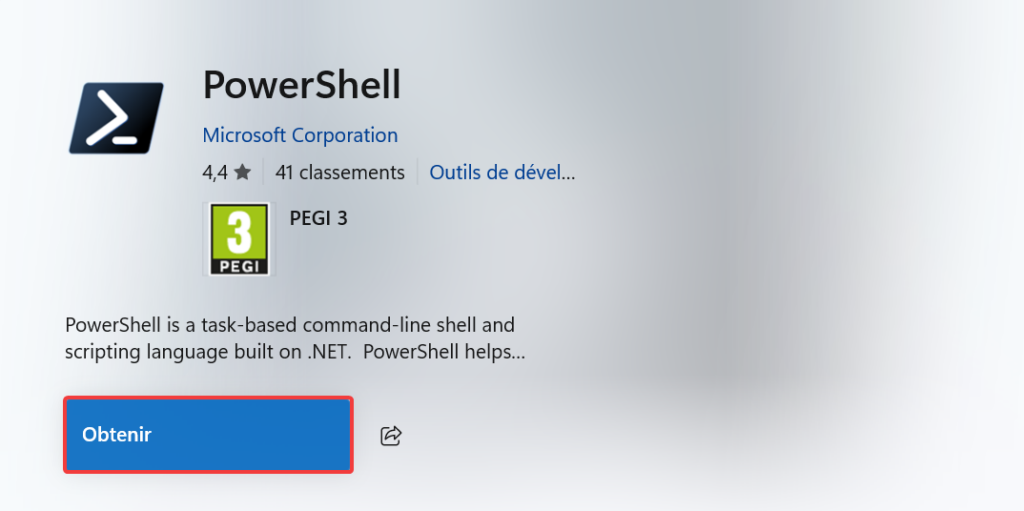 Windows 11 conna tre la version de powershell et installer la